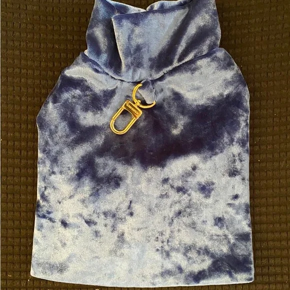 Dog Clothing Couture Top Small Puppy (Blue Velvet) - Picture 2 of 4